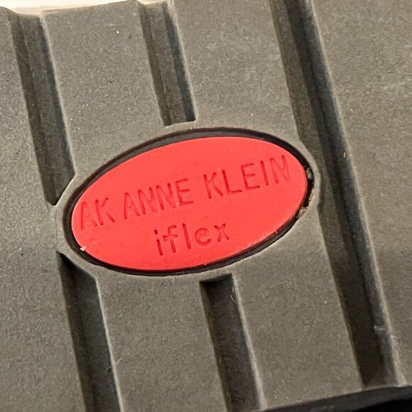 AK Anne Klein IFLEX Gray Sock Knit Zip Ankle Boots Wedge Heels Women's Size 11M - Picture 16 of 16